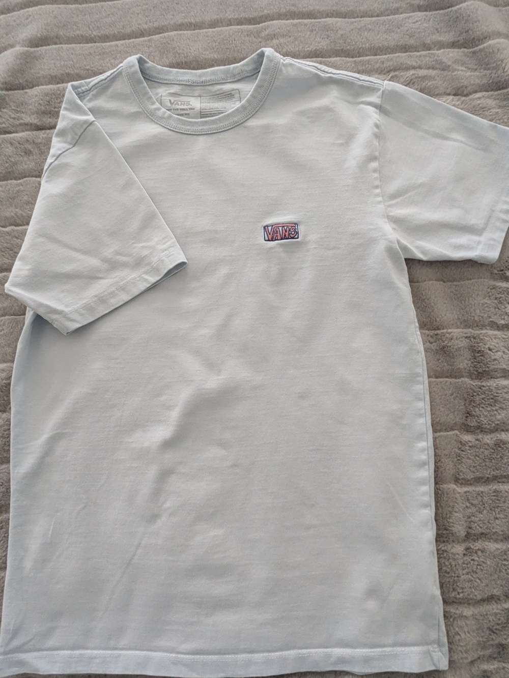 Vans Light Blue Short Sleeve Logo Tee for Men